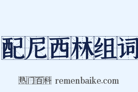 配尼西林组词是什么意思的图片